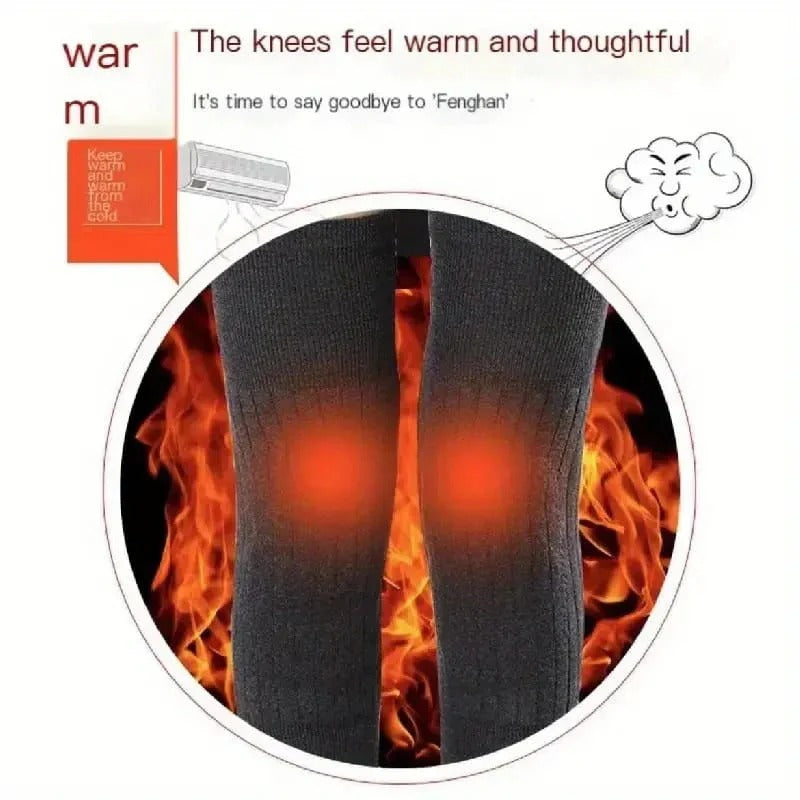 Woolen Blend Thermal Leg Warmers - Unisex Elastic Knee Warmer