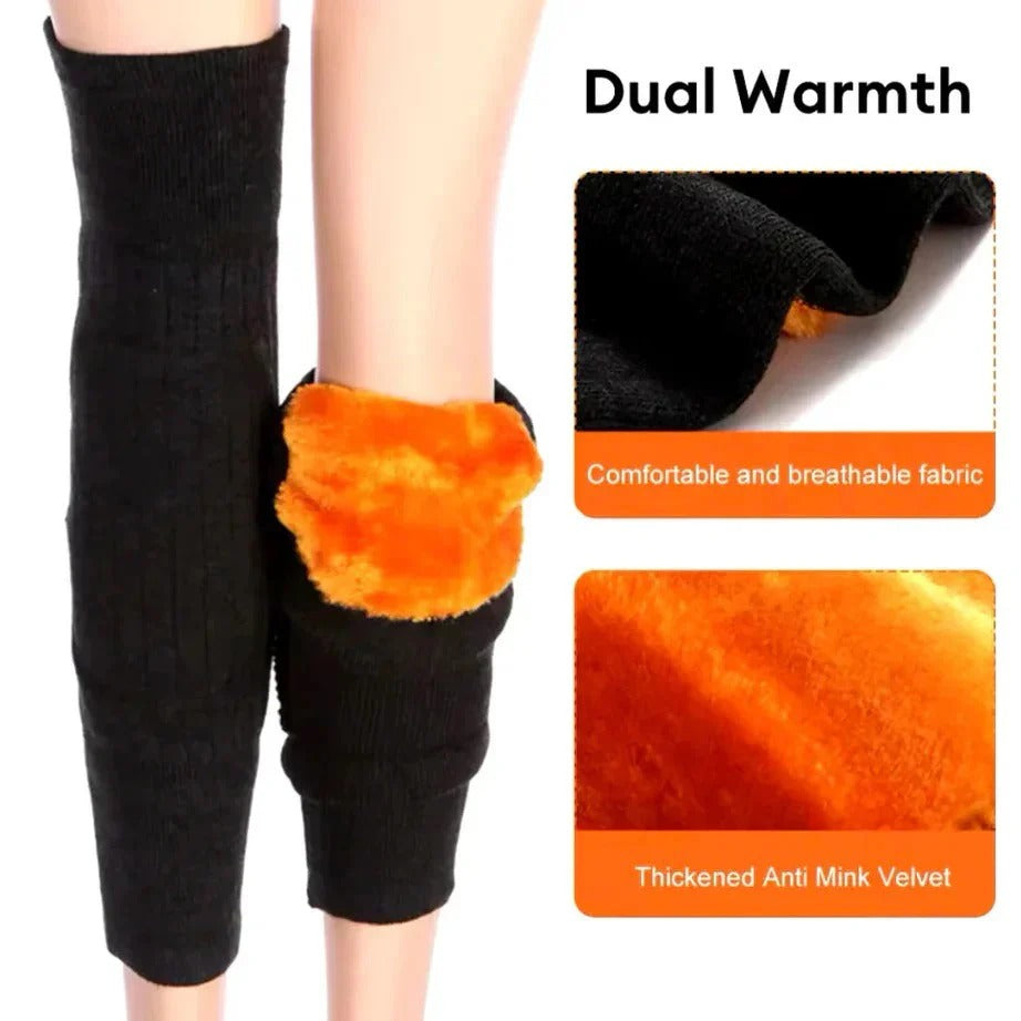 Woolen Blend Thermal Leg Warmers - Unisex Elastic Knee Warmer