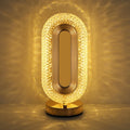 Luxury Oval Crystal Table Lamp - Rechargeable
